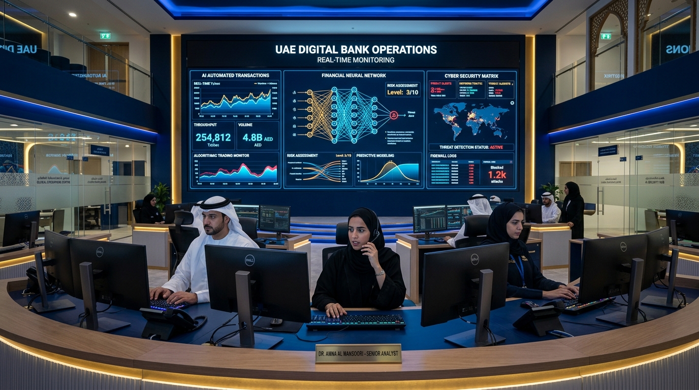 Enterprise Technology & AI Communications Center|Systems architects and financial engineers monitoring omnichannel transaction switches and messaging workflows
